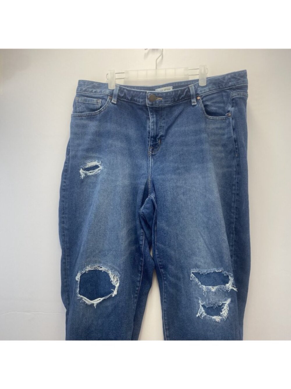 Lane Bryant Women Designed In NYC Size 20 Stretch Jeans With Patches Distressed - Picture 2 of 10